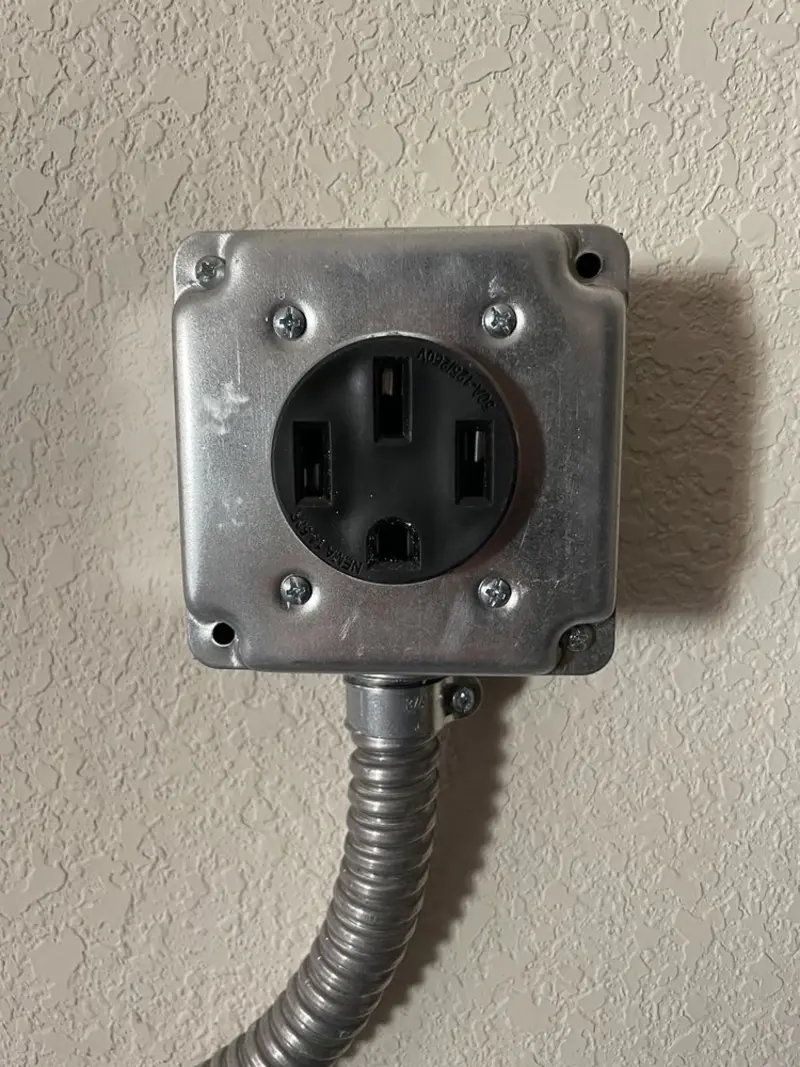 NEMA 14-50 outlet installed for Smart Home Electrical in Merrill